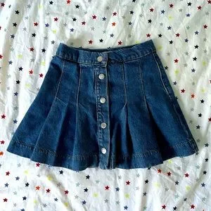 Zara Bottoms Nwot Girls Zara Denim Box Pleated Skirt Poshmark